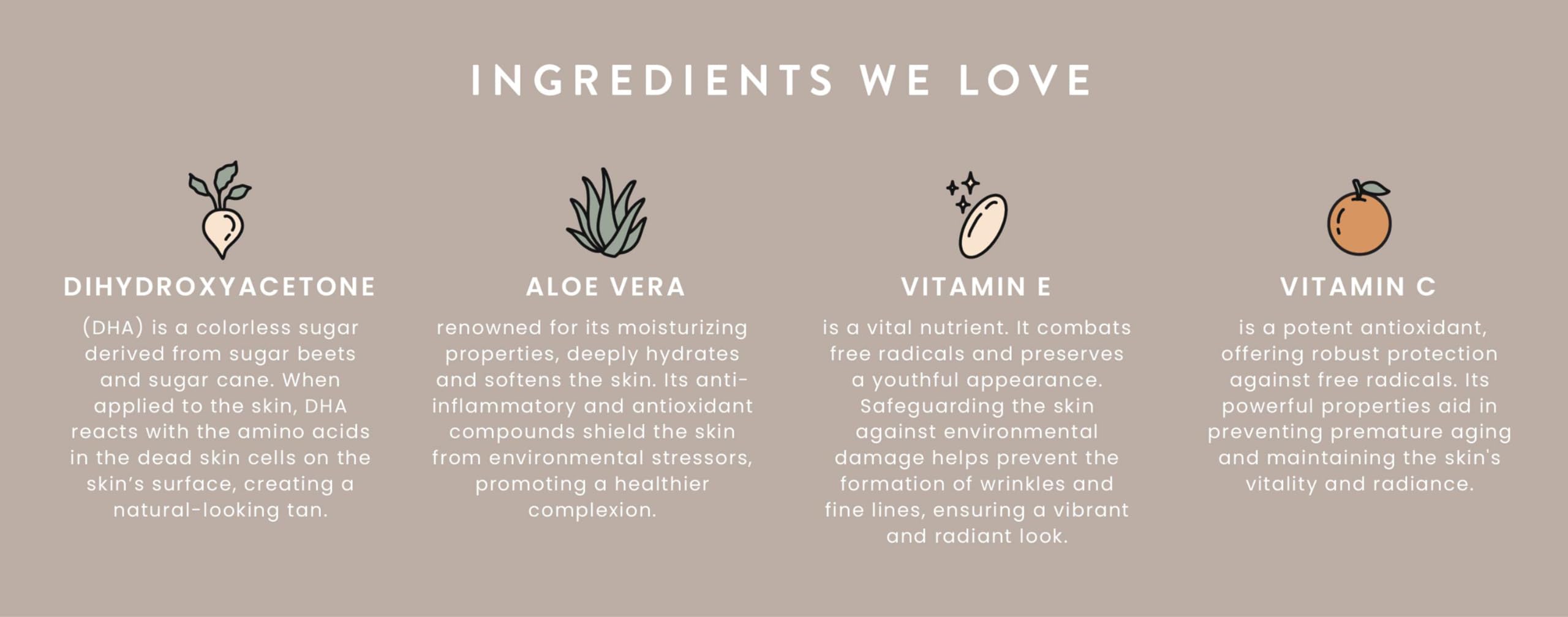 SJOLIE vegan formula without Erythrulose promotes safe self tan experience