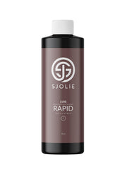 SJOLIE Rapid Spray Tan solution bottle showing fast-drying formula and glow potential