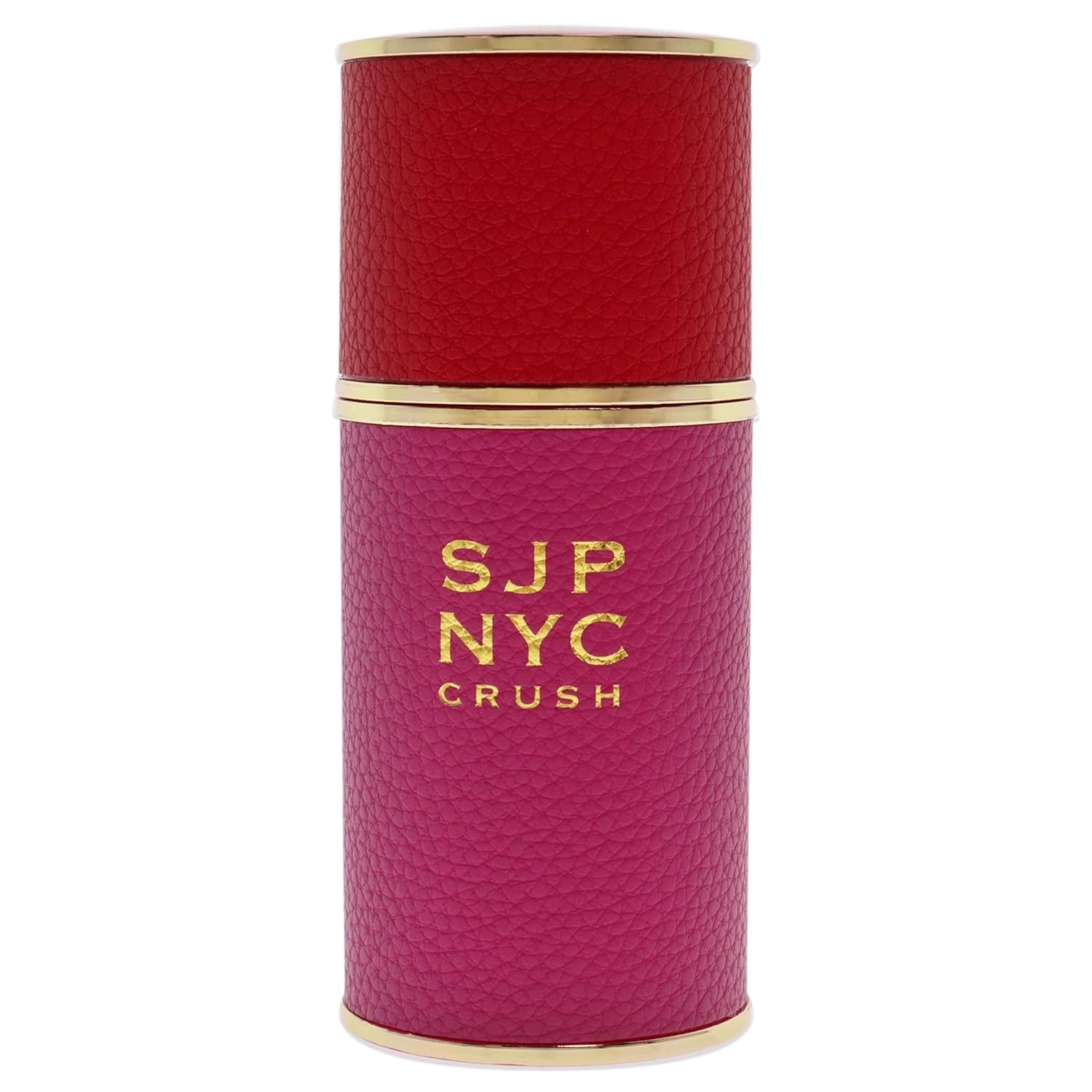 SJP NYC Crush bottle front highlights amber vanilla profile for romantic evenings