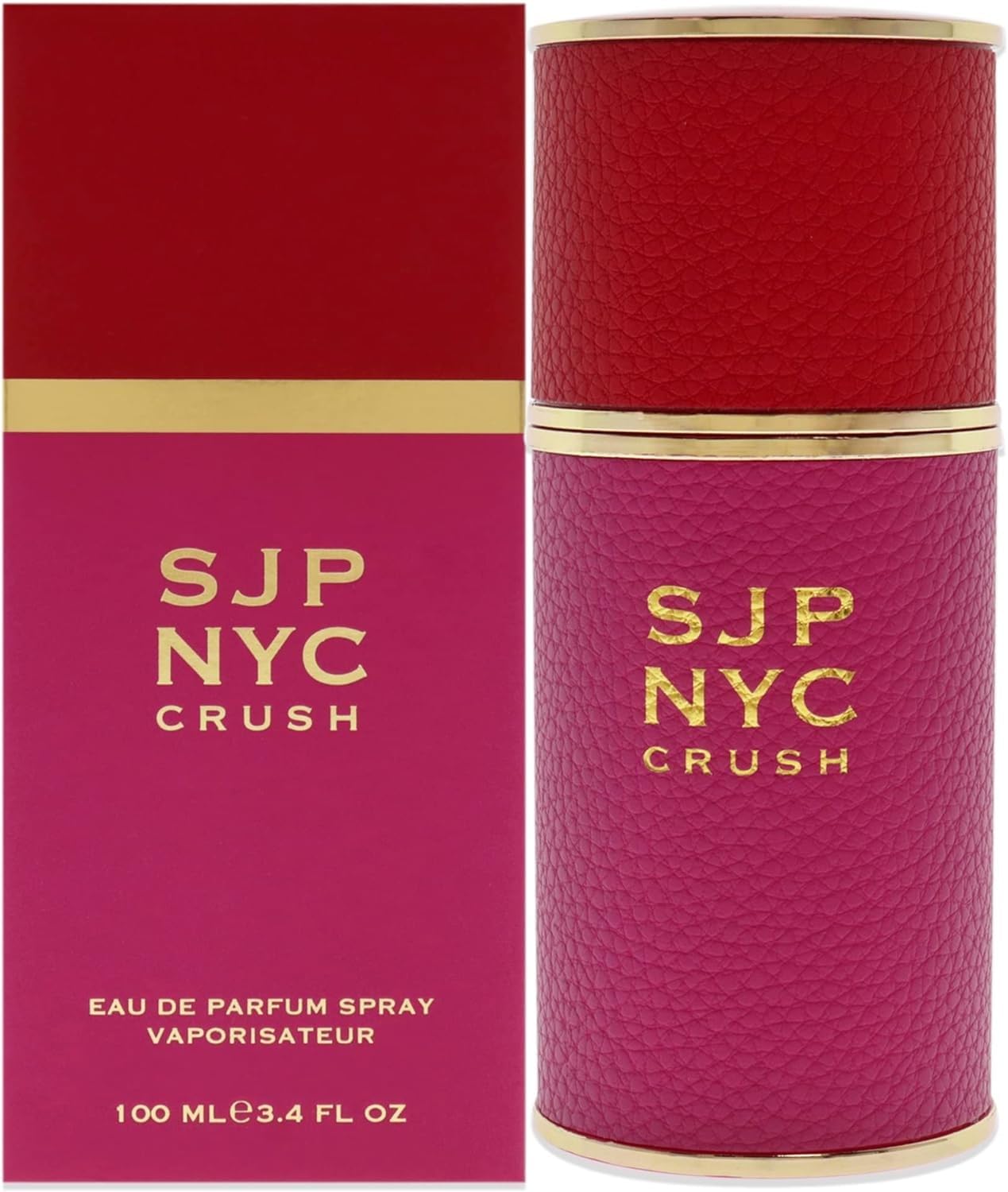 SJP NYC Crush bottle side shows sleek design suitable for daily wear