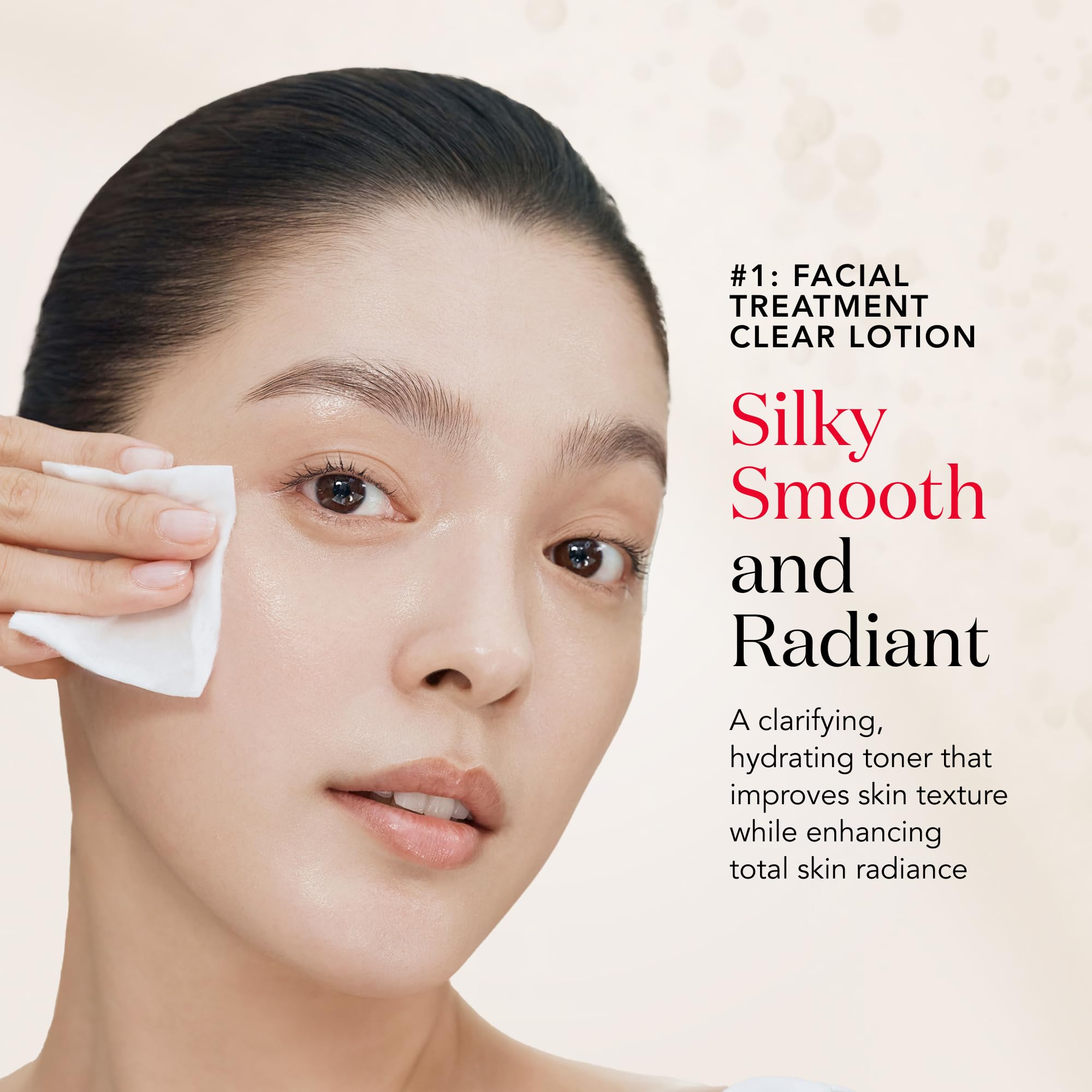SK-II Facial Treatment Clear Lotion bottle shows gentle exfoliation and smooth skin prepping.