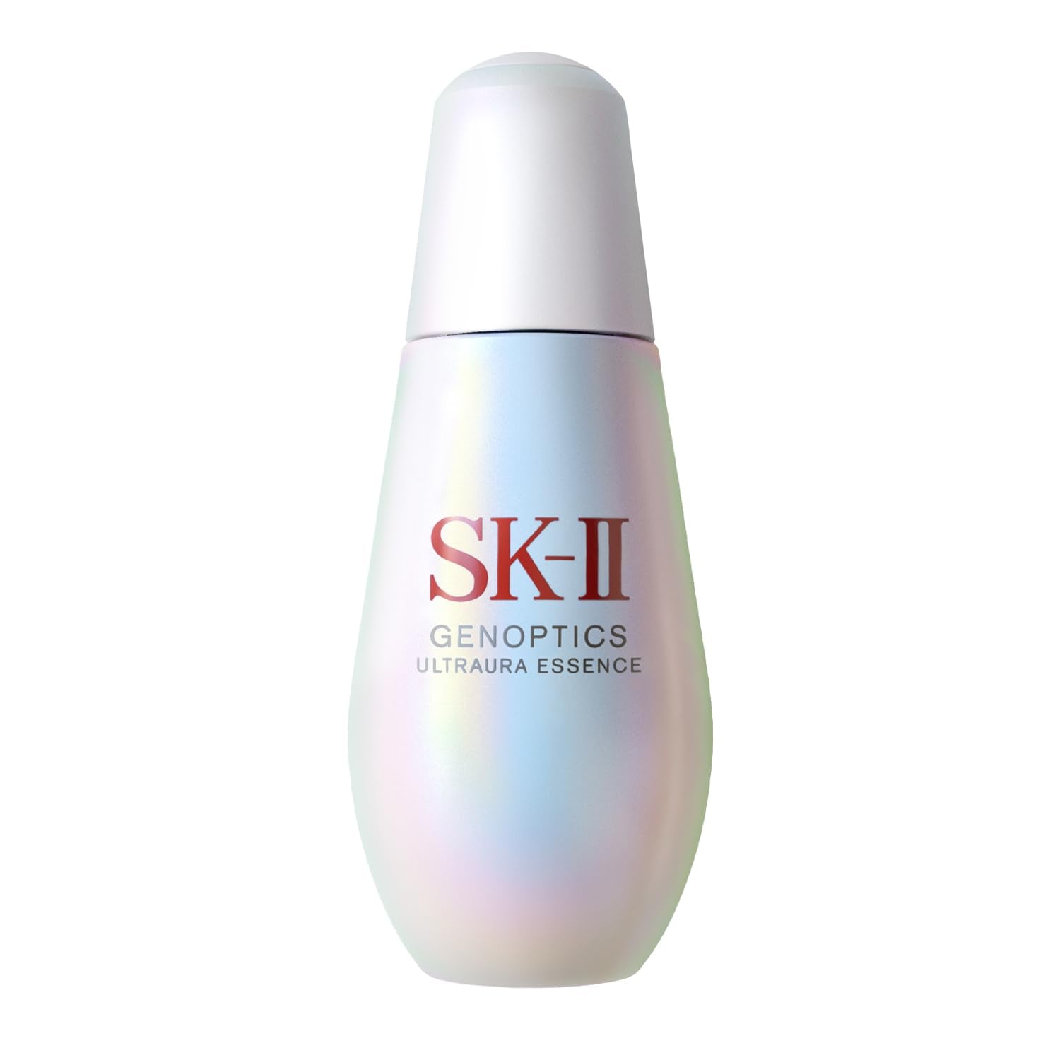 SK-II GenOptics Essence bottle pour shows easy application for even skin tone.