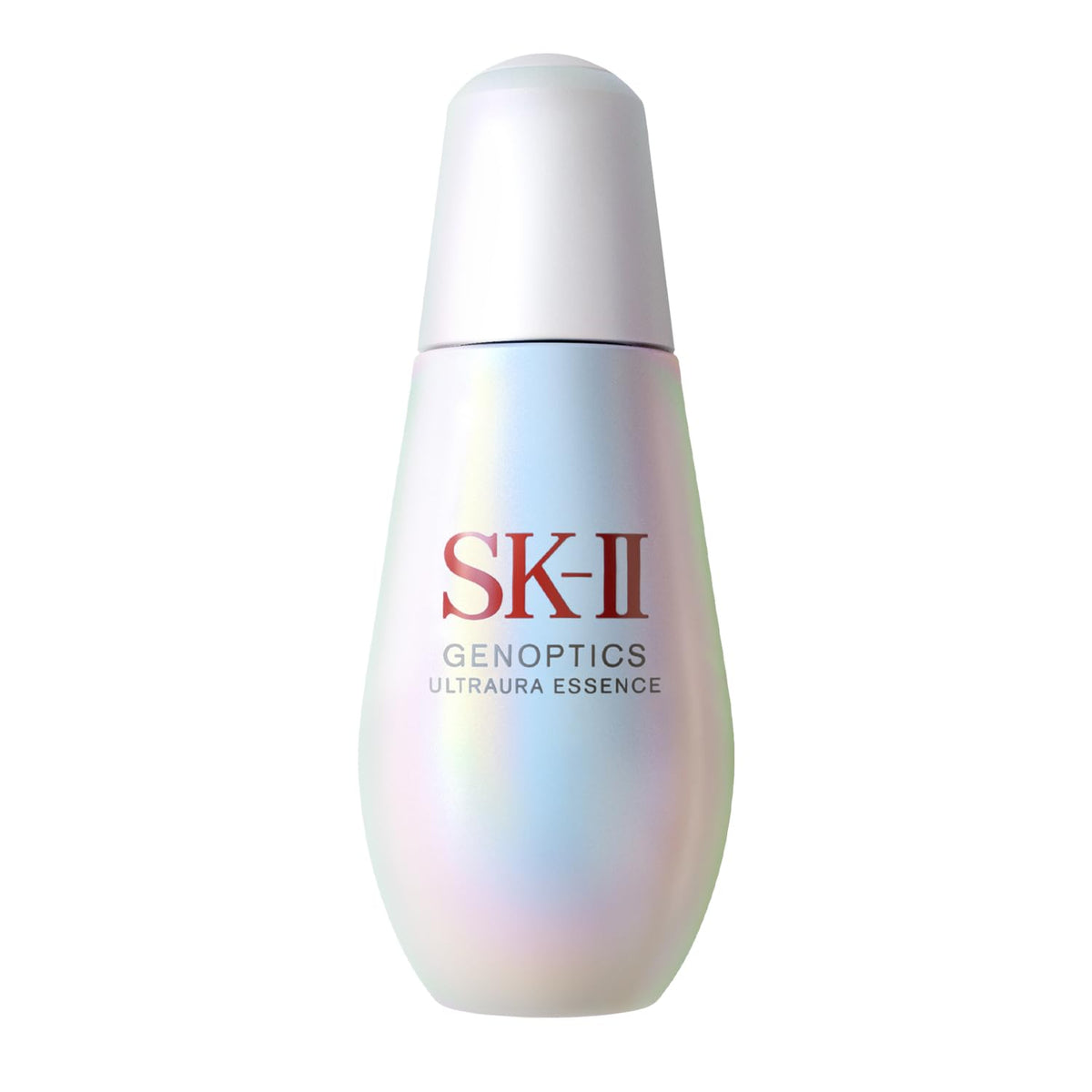 SK-II GenOptics Essence bottle pour shows easy application for even skin tone.