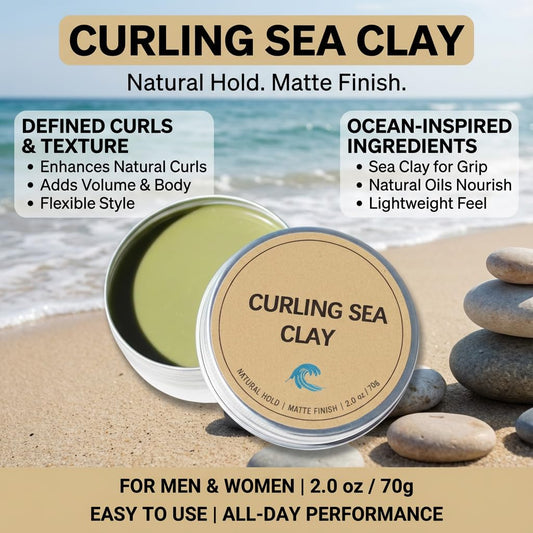 Skaal Curling Sea Clay low shine finish for a natural look