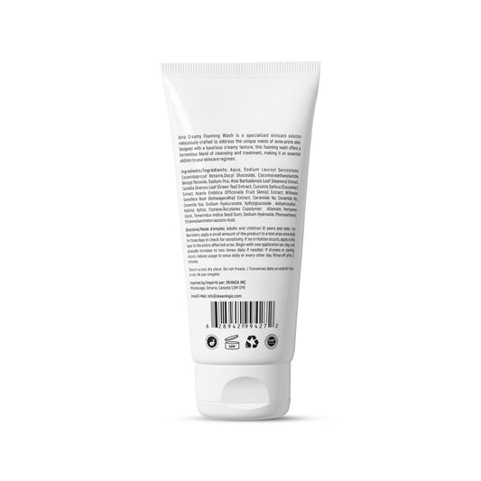 Skeenlogic face wash foam on hand demonstrates gentle cleansing for smoother skin.