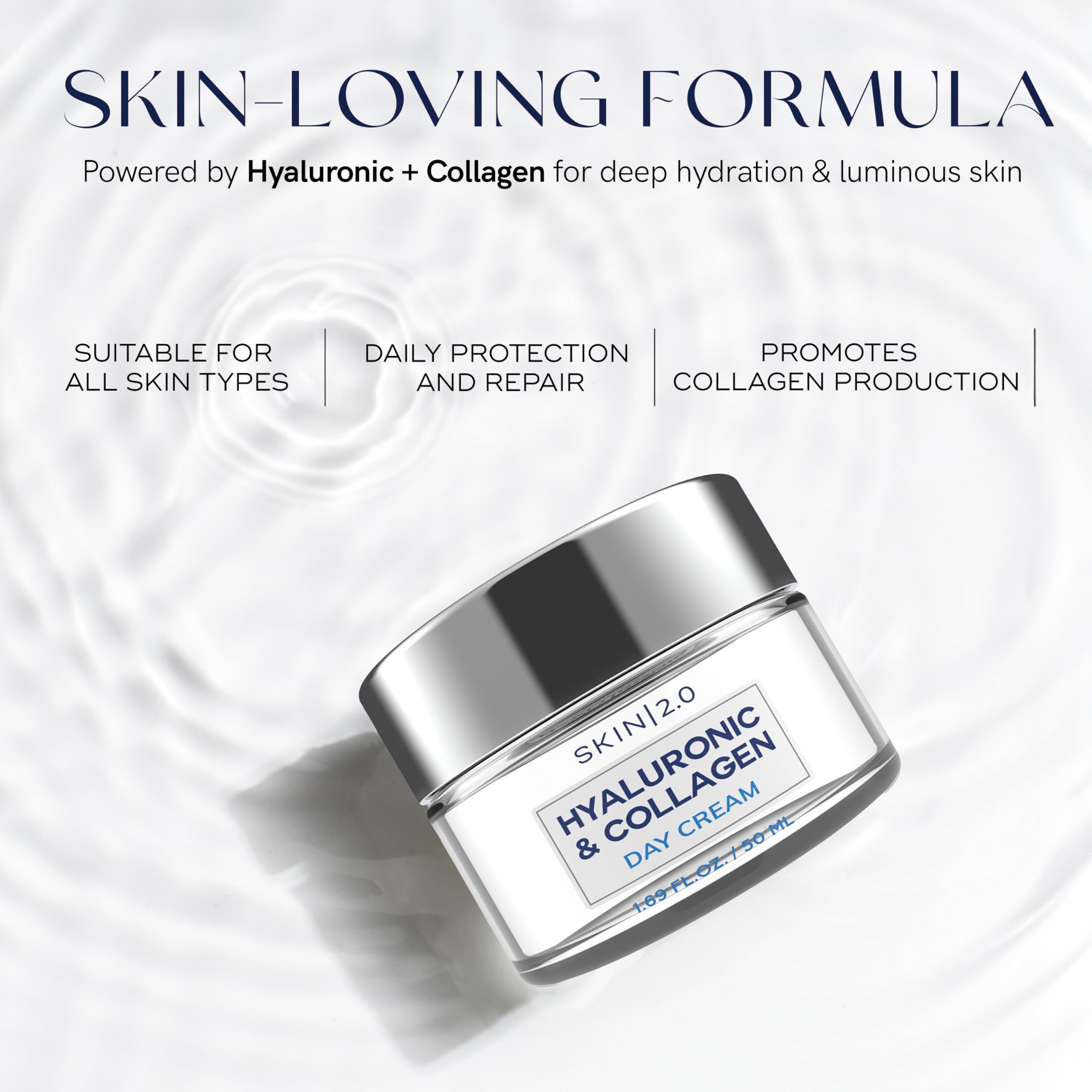 Skin 2.0 Clean Beauty packaging signals sustainable, skin-friendly ingredients.
