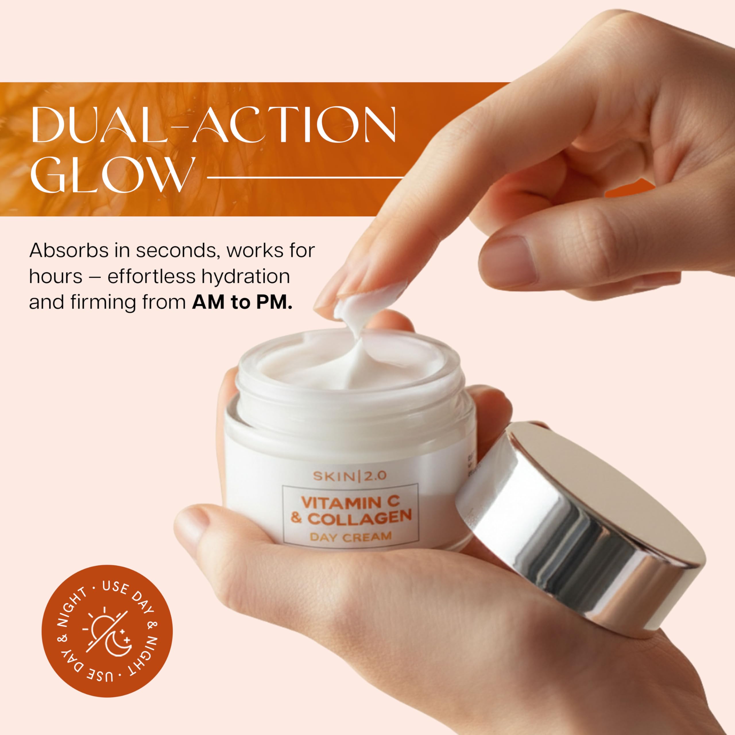 Skin 2.0 Hyaluronic acid moisture boost strengthens the skin barrier.