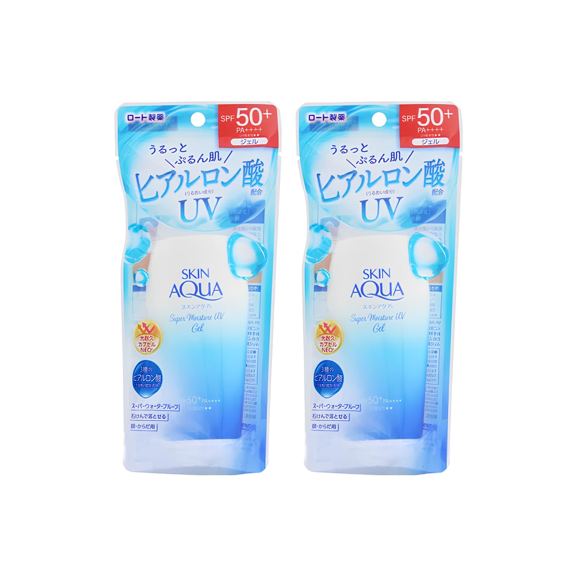 Smooth application of Skin Aqua gel with no white cast on skin.