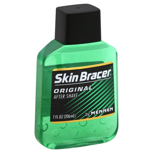 Skin Bracer After Shave Original bottle pour, refreshing post-shave.