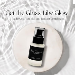Snail mucin and hyaluronic acid ingredients in Skin Centrick Serum for hydration.