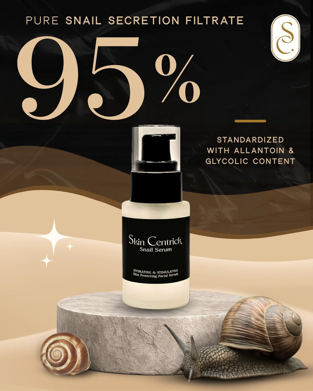 Lightweight, non-sticky serum texture gliding smoothly on the skin.