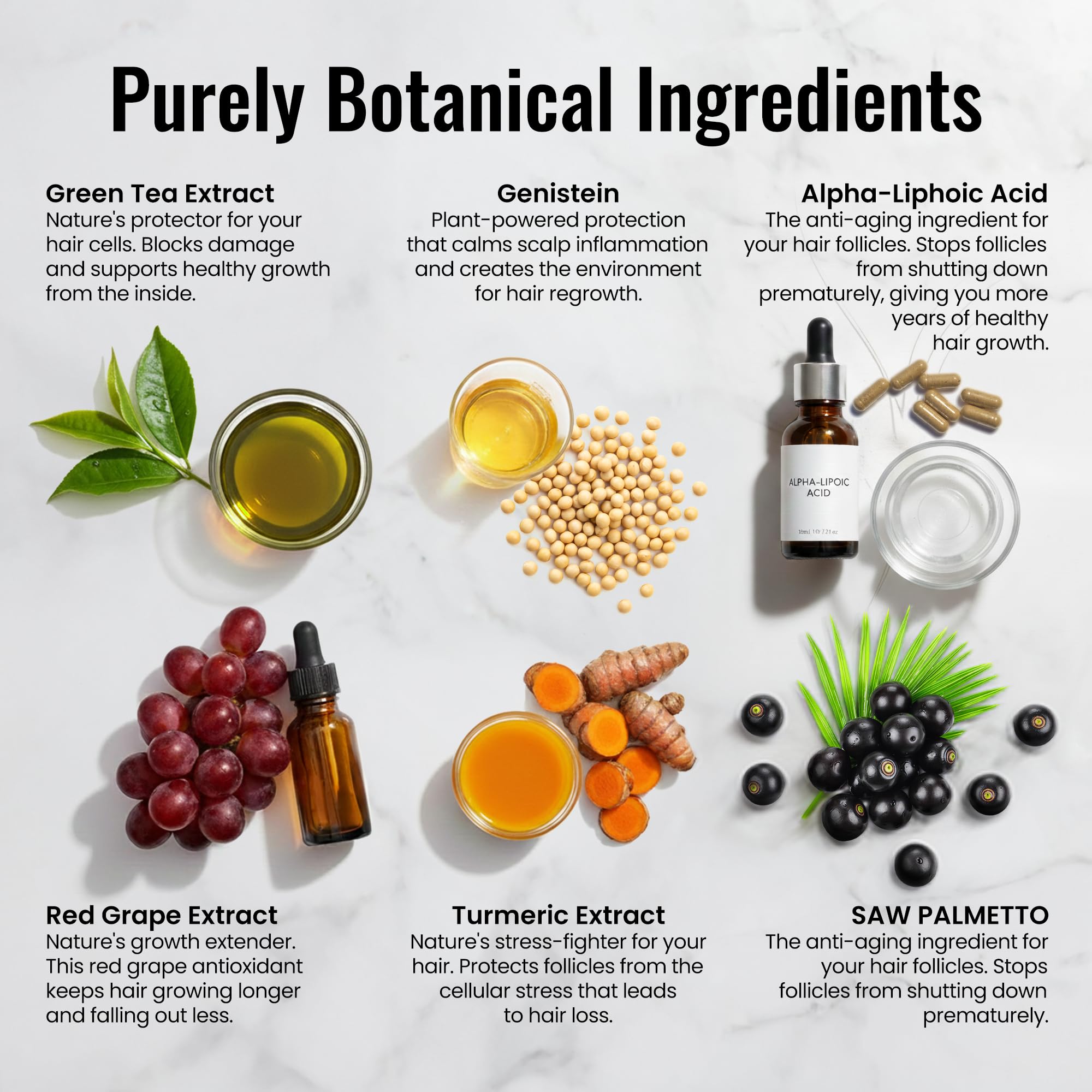 Skin Clinic for Hair saw palmetto berry extract close-up for scalp care.