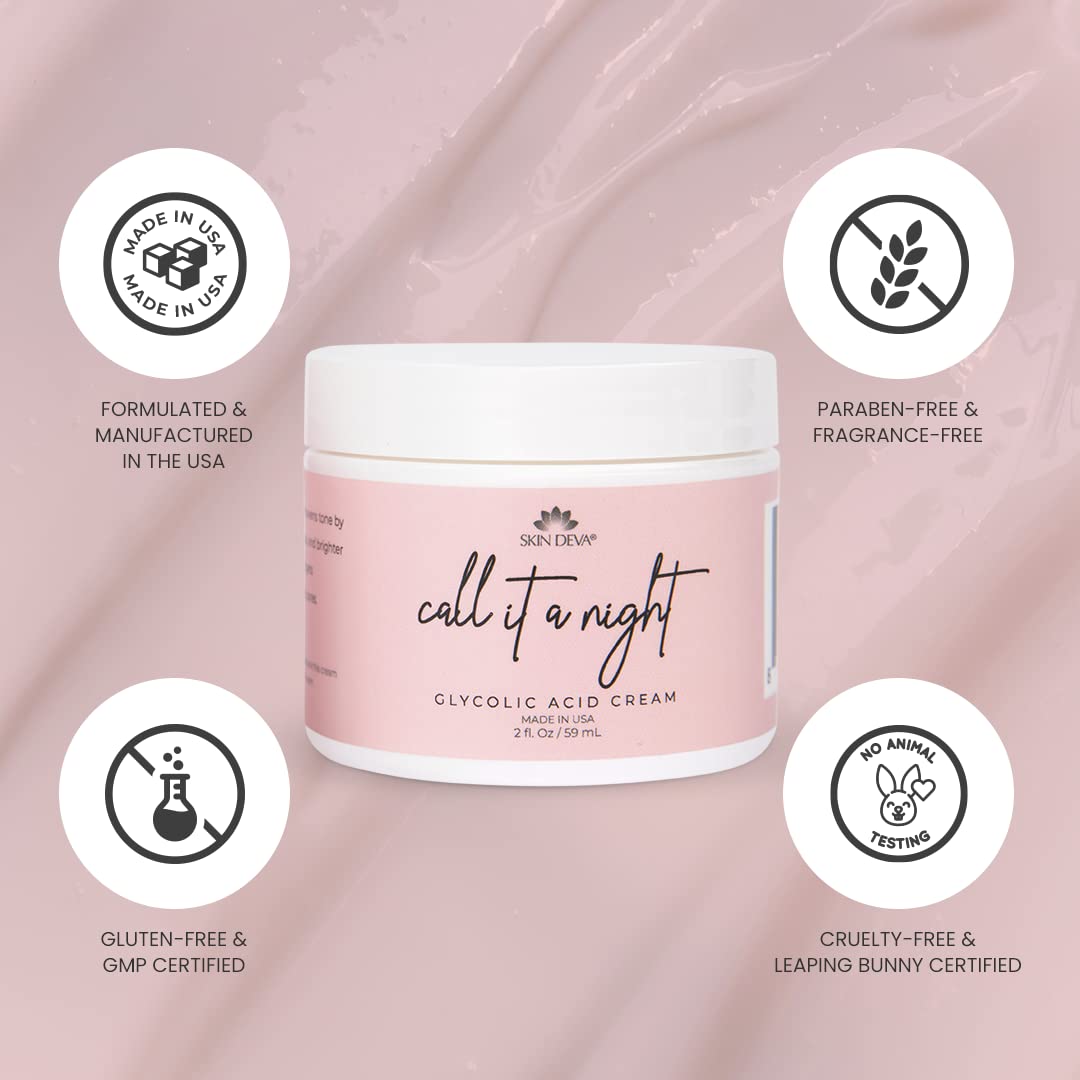 Skin Deva Glycolic Cream reduces visible pores for smoother texture.