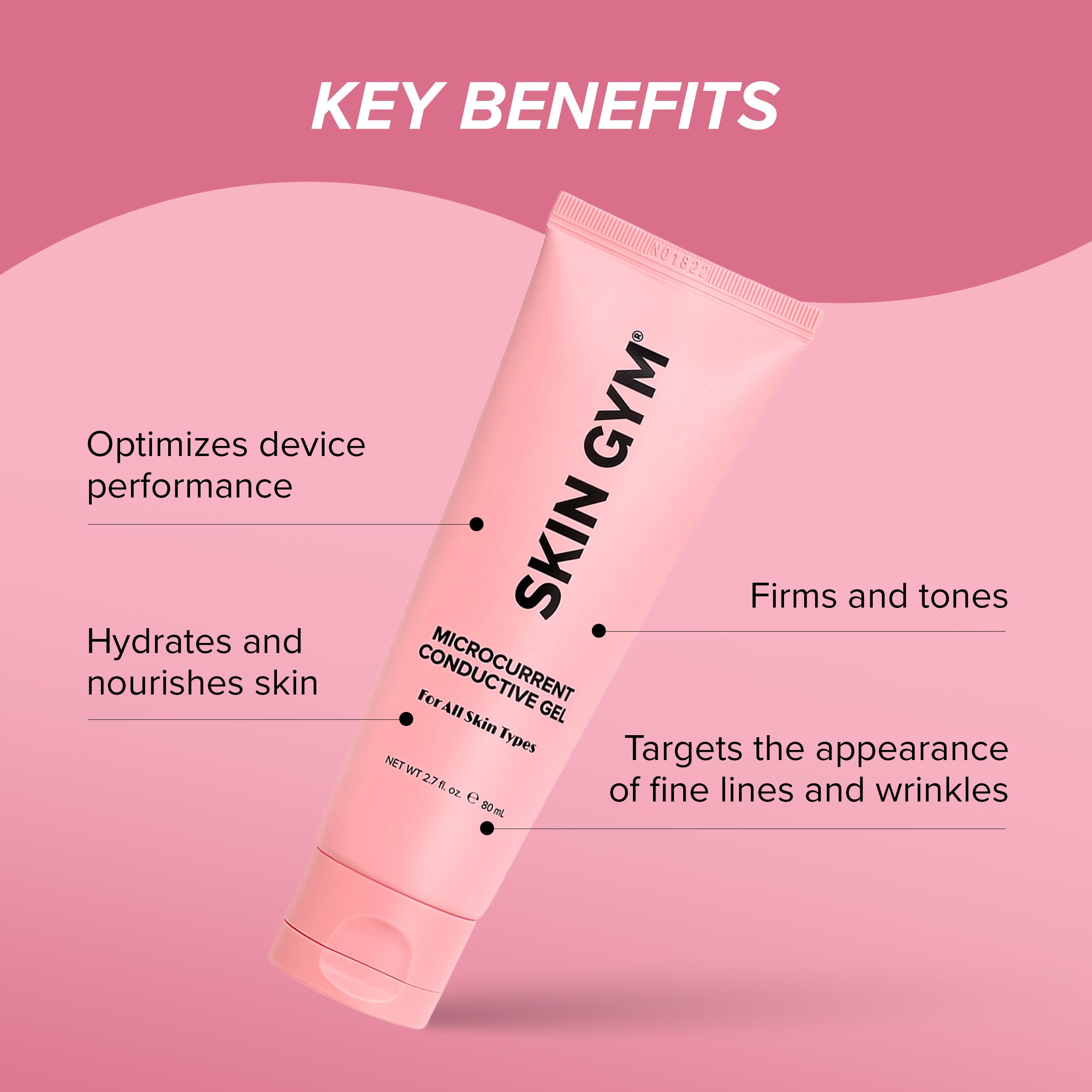 Skin Gym conductive gel for face application, demonstrating smooth glide