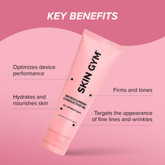 Skin Gym conductive gel for face application, demonstrating smooth glide