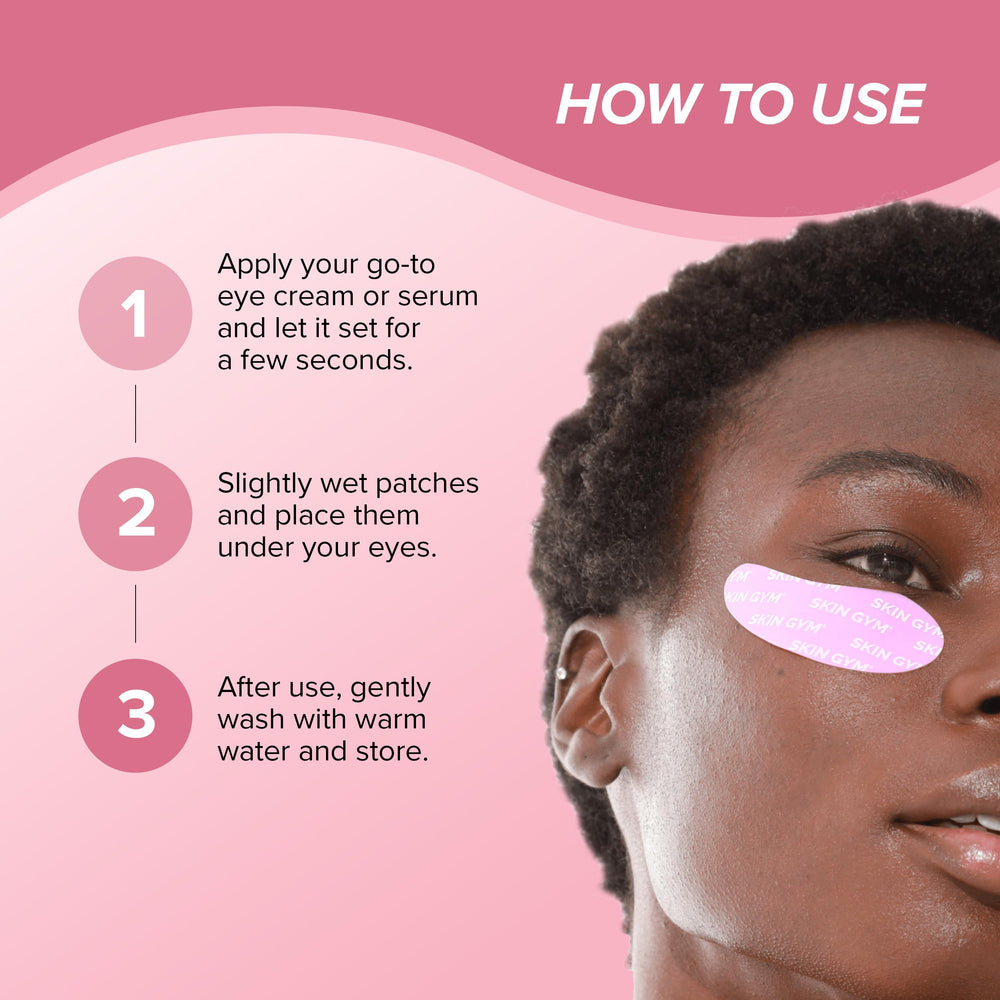 Skin Gym Re-Usable Eye Mask uses medical-grade silicone for longevity and easy care.