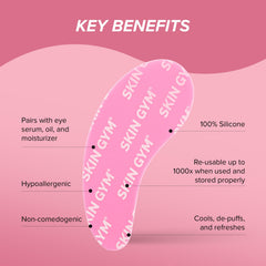 Skin Gym Re-Usable Eye Mask aids serum absorption and under-eye hydration.