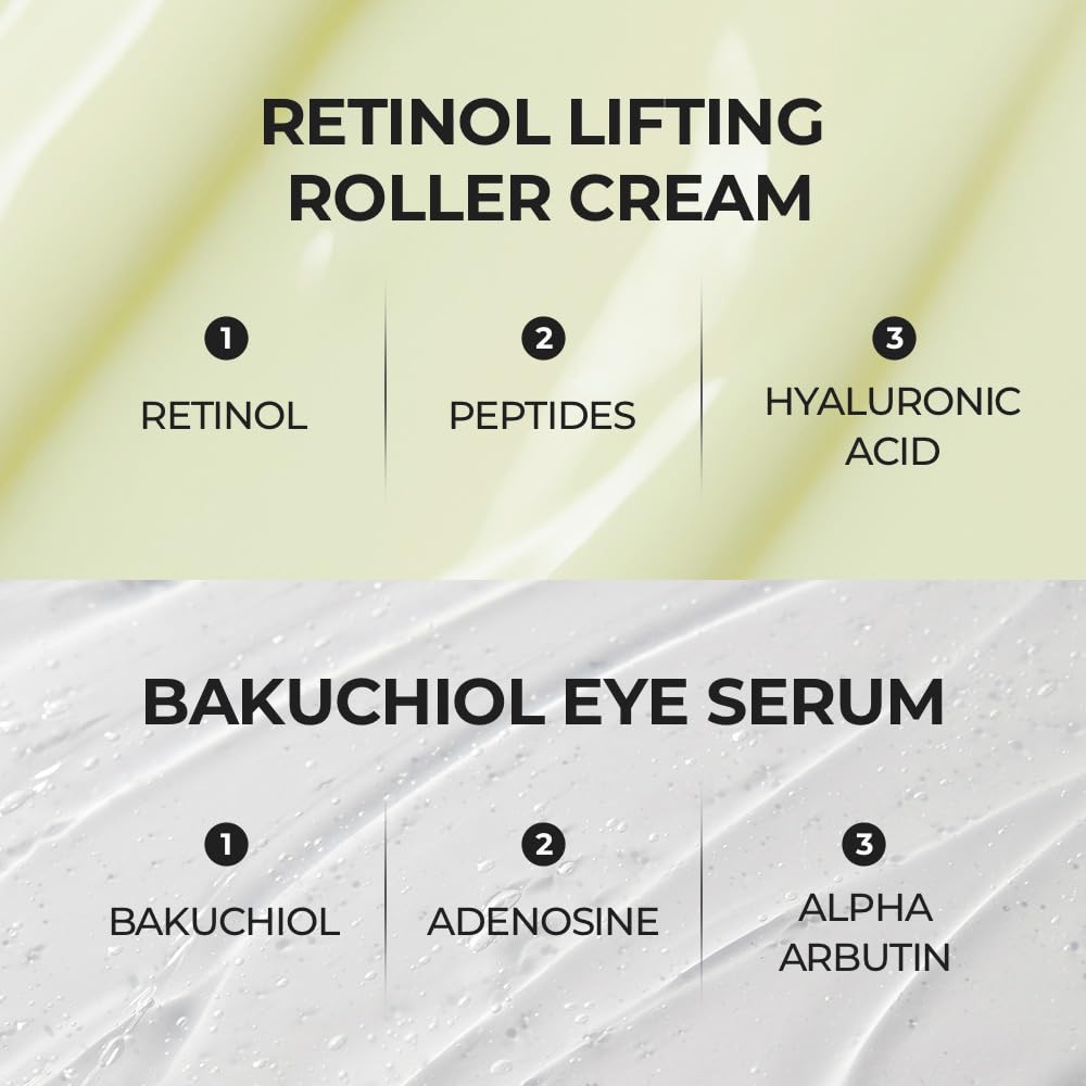 Steel ball roller used to apply serum around the eyes.