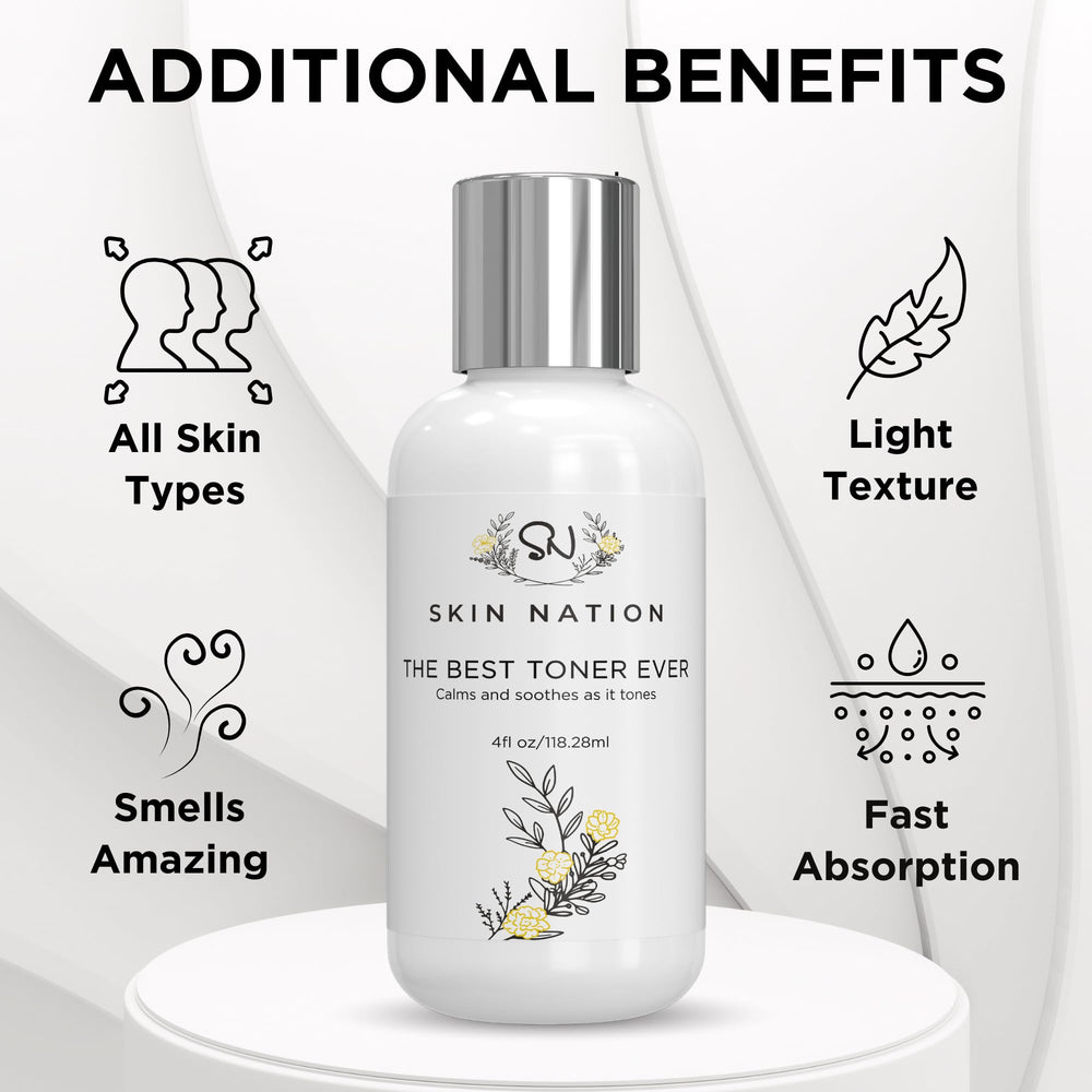 Skin Nation Rosewater Toner aloe close-up emphasizing soothing moisture