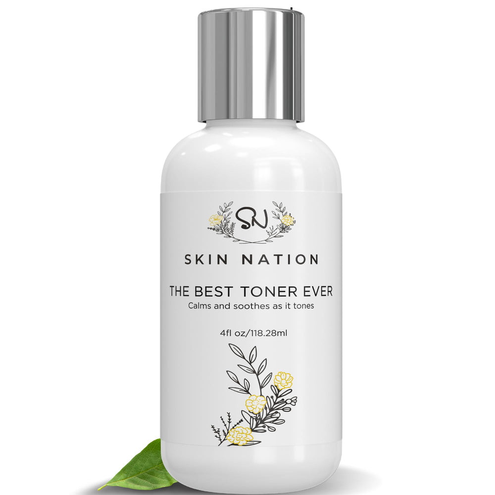 Skin Nation Rosewater Toner bottle-cap image highlighting daily hydration benefits