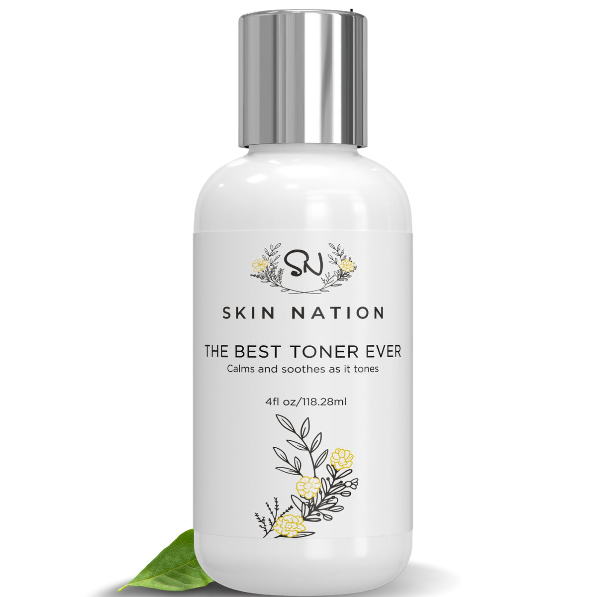 Skin Nation Rosewater Toner bottle-cap image highlighting daily hydration benefits