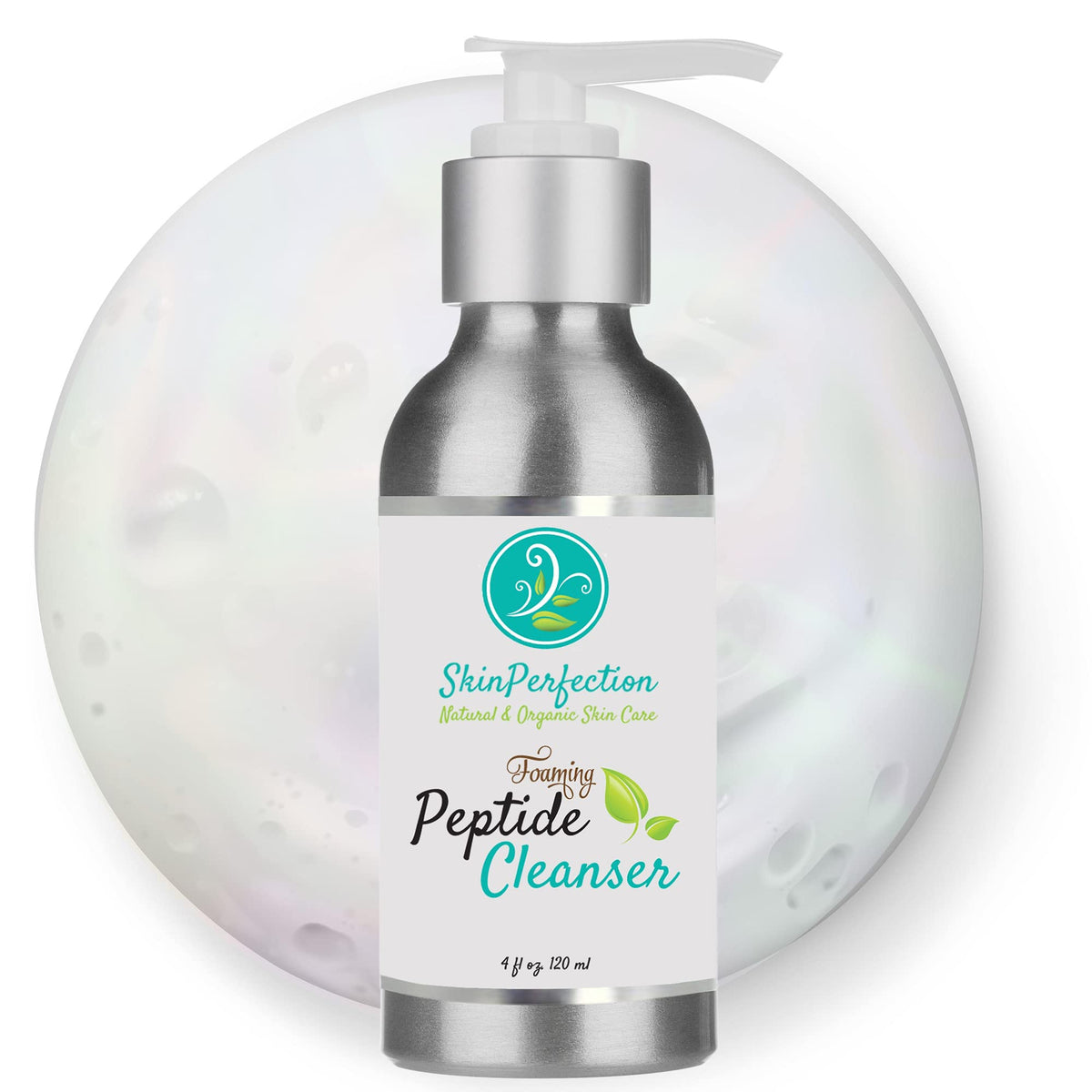 Skin Perfection Foaming Peptide Cleanser bottle offers gentle cleansing for refreshed skin.