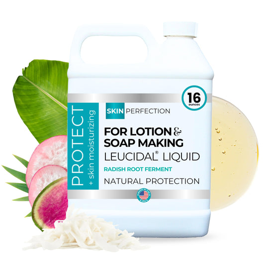 Skin Perfection Leucidal Liquid bottle ready for natural preservation in DIY skincare.