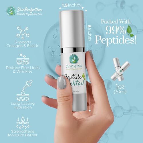 Dropper dispensing Skin Perfection serum for precise application on clean skin.