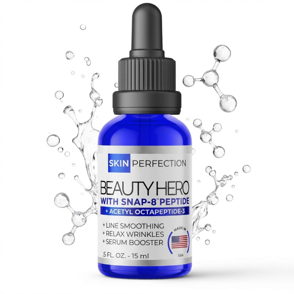 Skin Perfection Snap 8 bottle pour for easy application on clean skin.