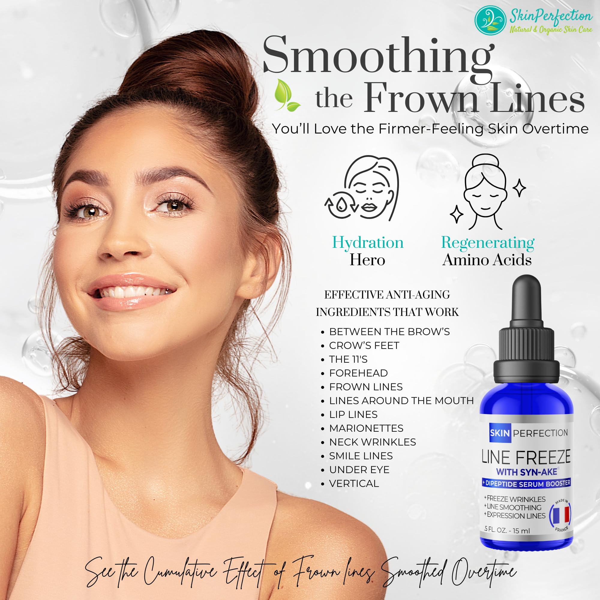 Close-up of Syn-Ake serum cap and dropper for easy DIY mixing.