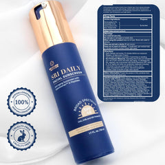 1.7 oz packaging of SRILabs sunscreen with medical-grade ingredients.