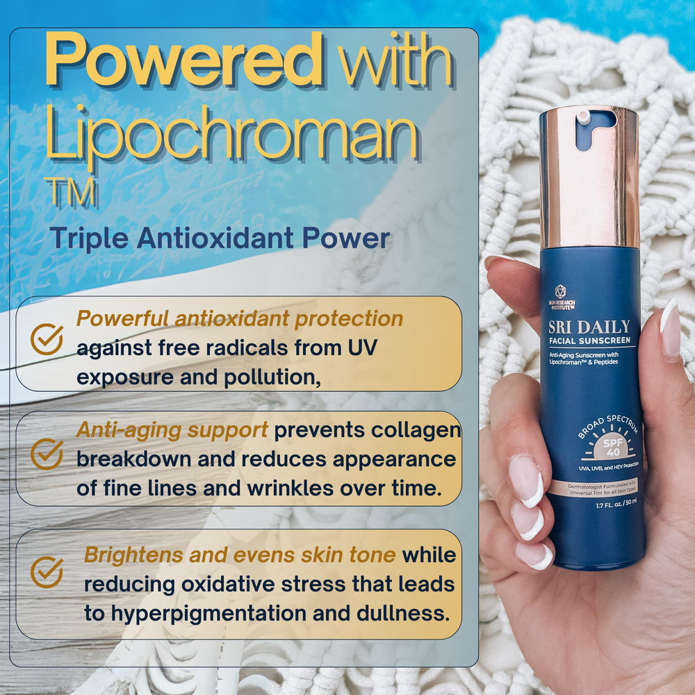 Lipochroman antioxidant highlight in SRILabs sunscreen formula.