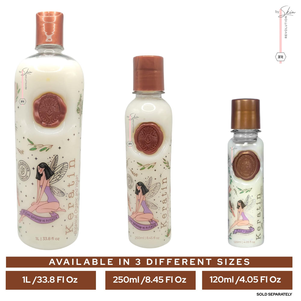Skin Revolution heat protectant spray shields hair from heat.