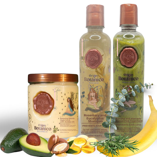 Skin Revolution Ritual Botanico organic keratin bottle close-up for glossy, frizz-free hair