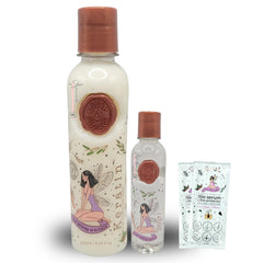 Skin Revolution Ritual Botánico Organic Keratin bottle promises smooth, frizz-free hair.
