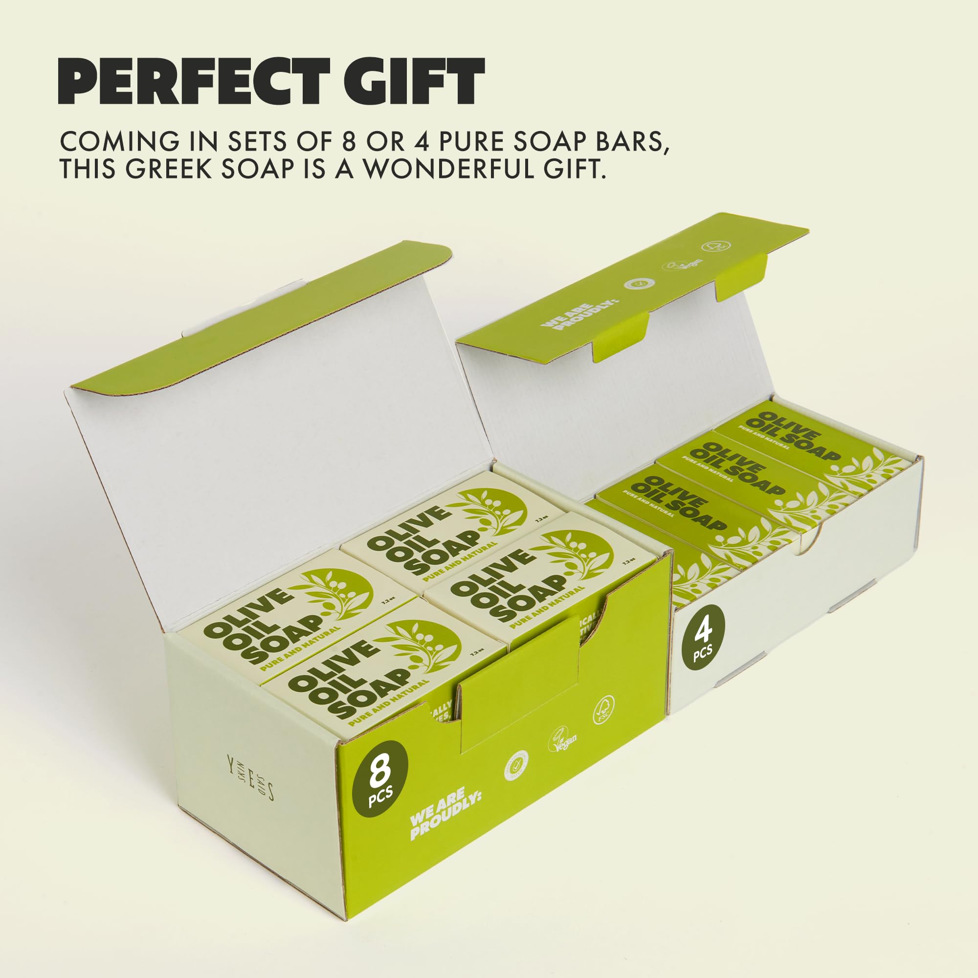 Skin Said Yes gift-ready olive oil soap set.