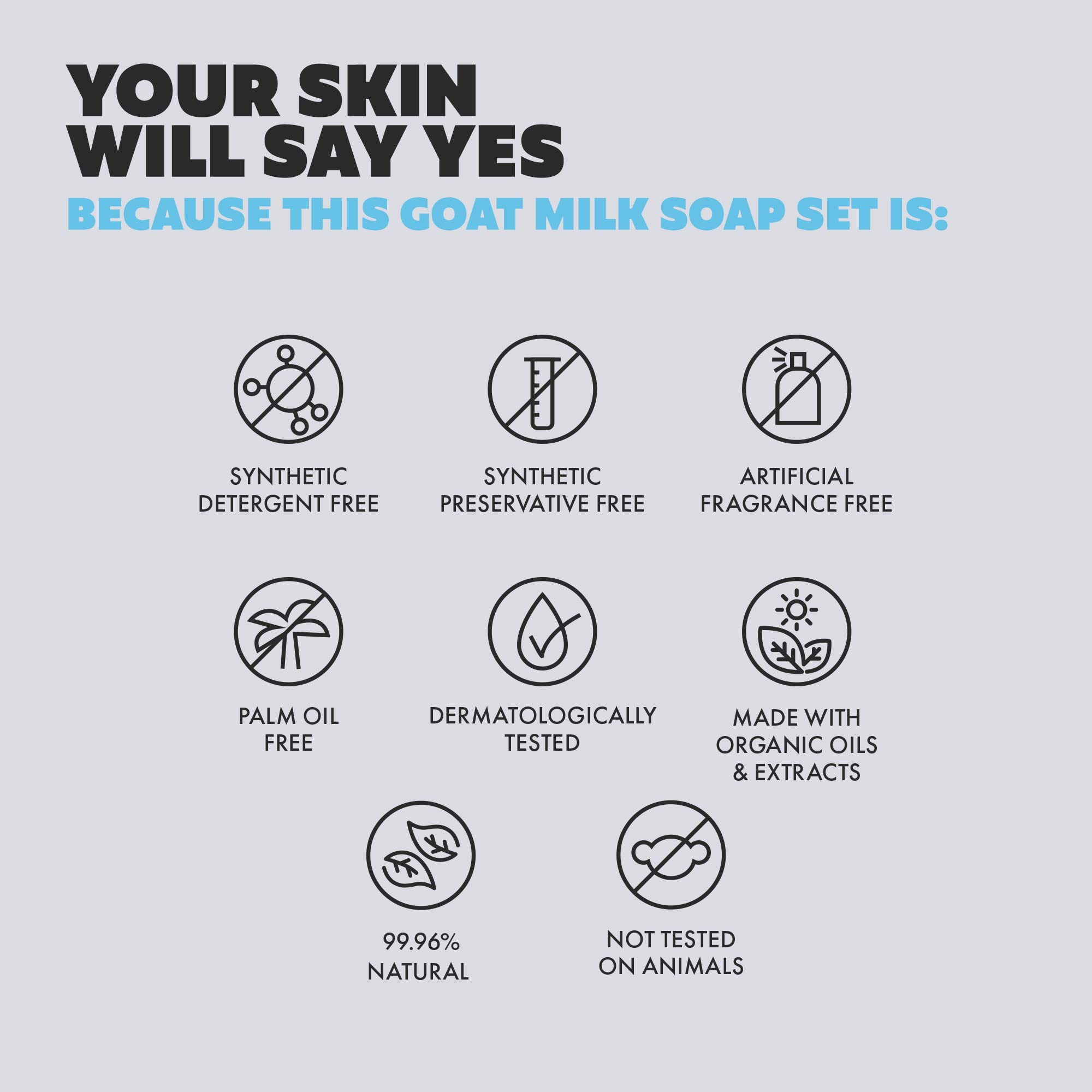 Skin Said Yes lavender scent goat milk soap for soothing cleansing