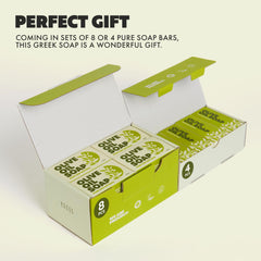 Four-ingredient Skin Said Yes olive oil soap, vegan and non-GMO.