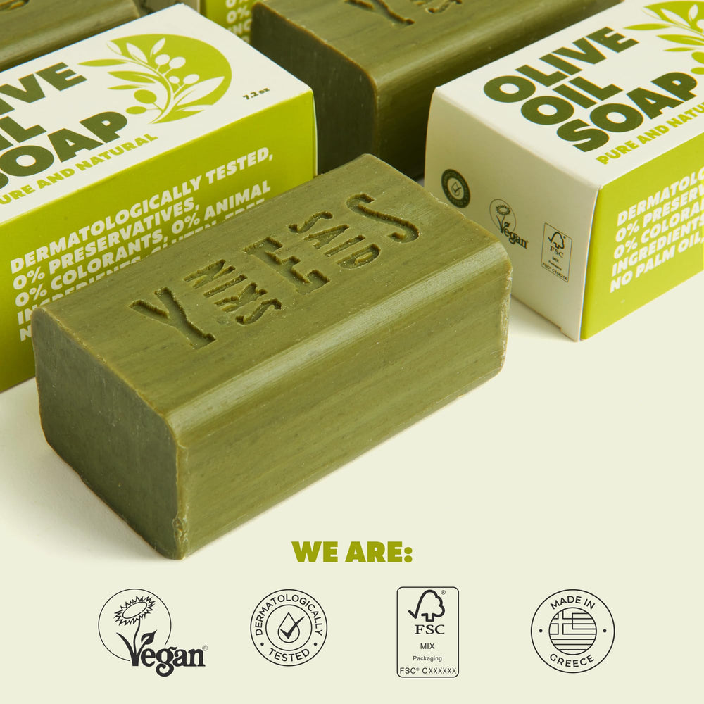 Skin Said Yes olive oil soap bar with natural aroma.