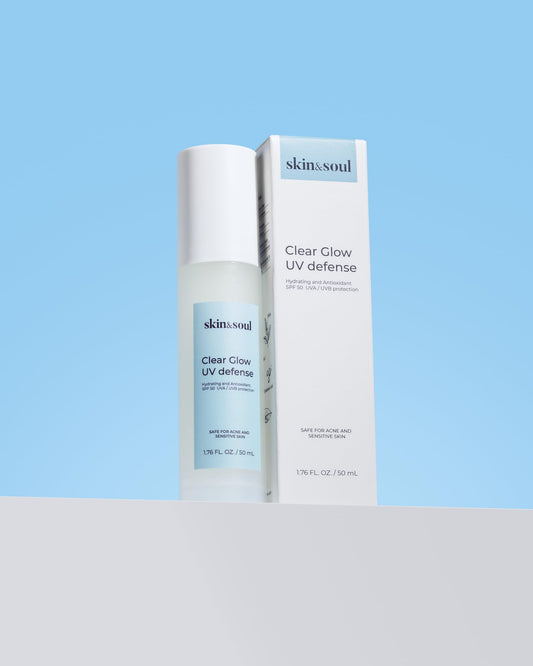 Skin & Soul Clear Glow SPF 50 outer packaging displayed for quick recognition