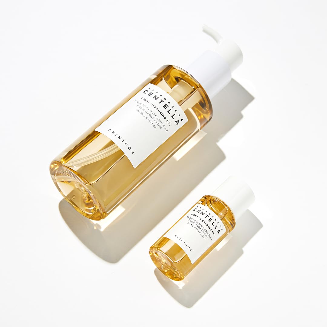 Mini SKIN1004 cleansing oil bottle ideal for quick makeup removal.