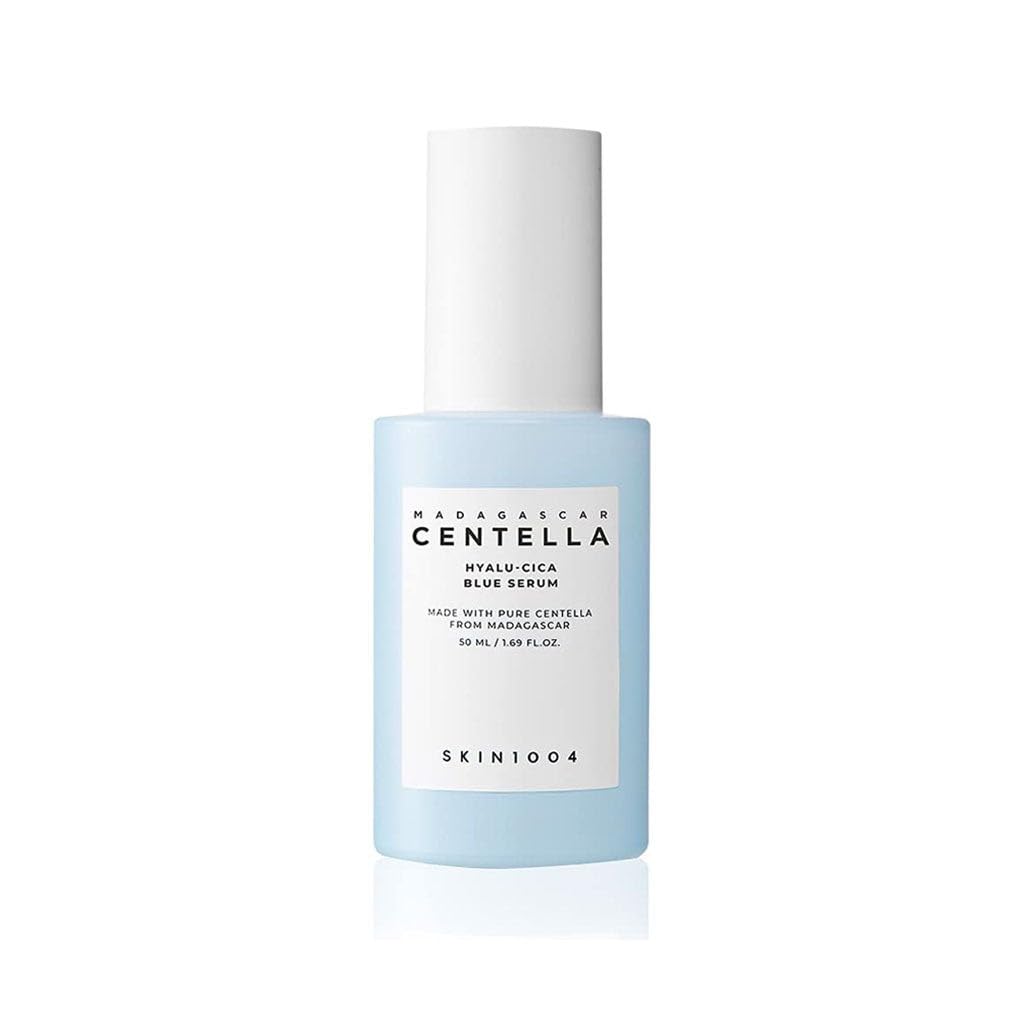 SKIN1004 Hyalu-CICA toner texture swirl suggests gentle exfoliation and hydration.