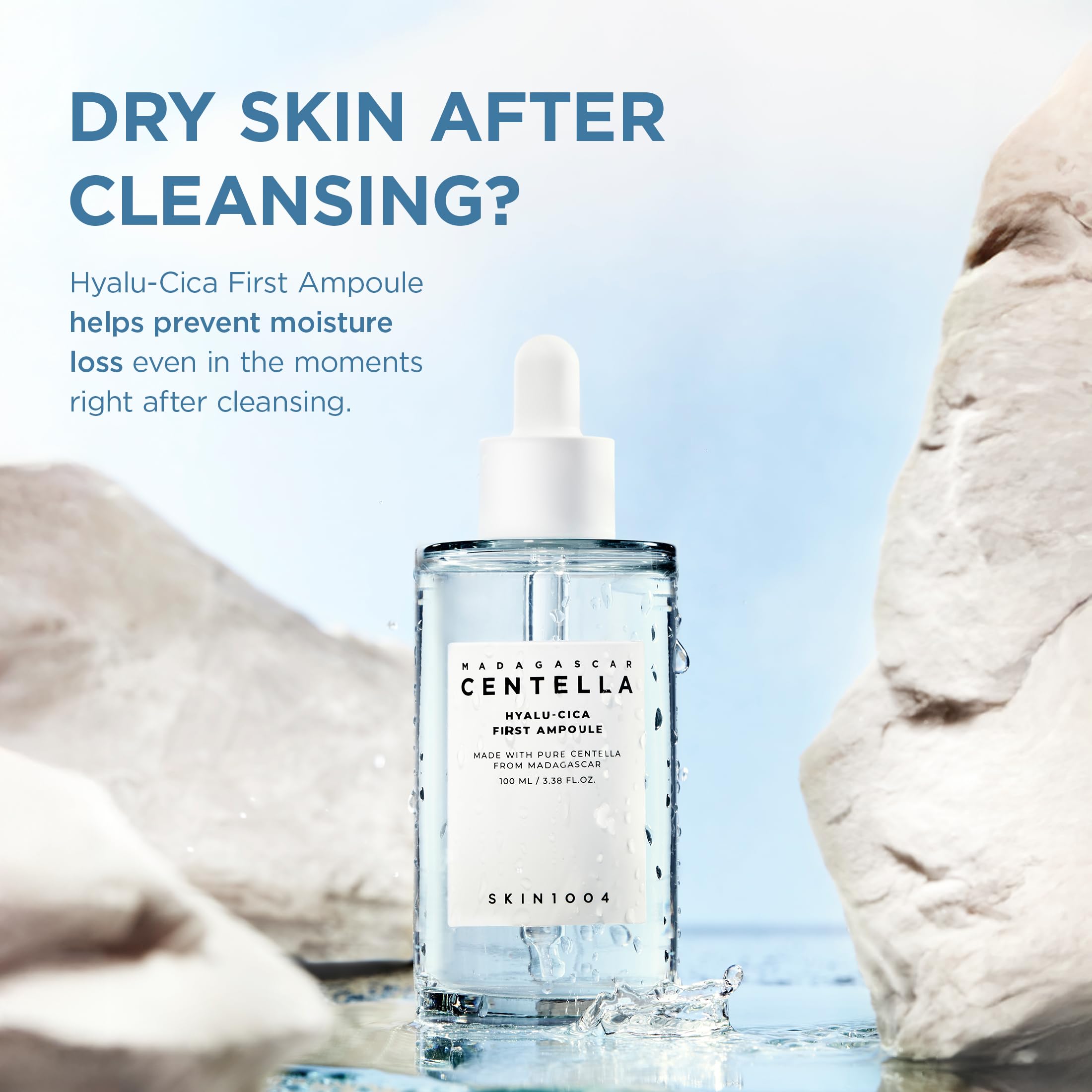 Hyaluronic acid and centella asiatica work together to support moisture.