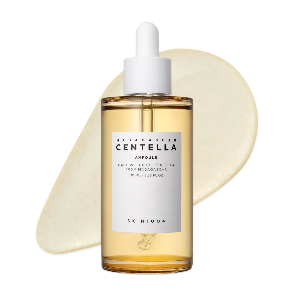 SKIN1004 Madagascar Centella Ampoule bottle showing hydrating, soothing skincare