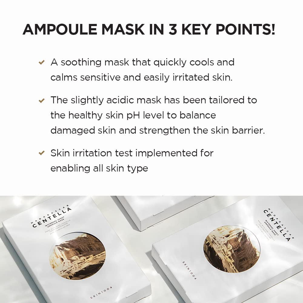 SKIN1004 Centella Watergel mask applied post-sun exposure for a cooling feel.