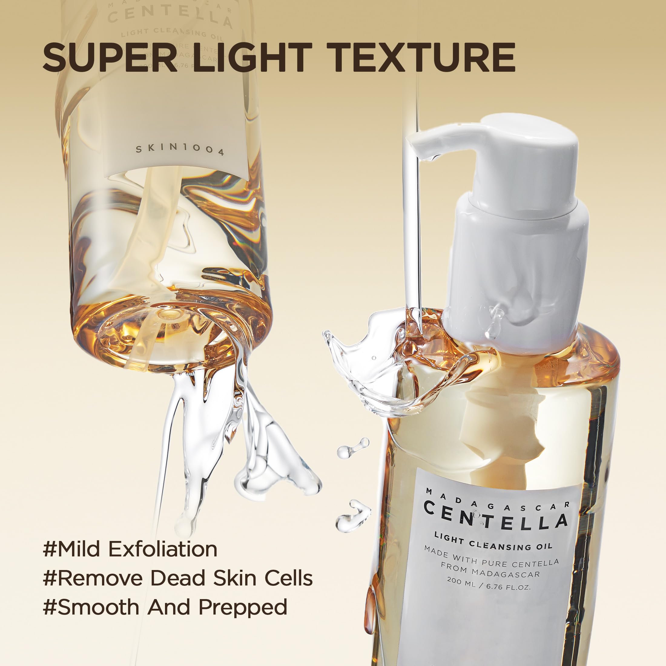 Madagascar-inspired packaging on SKIN1004 bottle highlights natural balance.