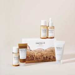 Wide view of SKIN1004 travel kit, compact and organized.