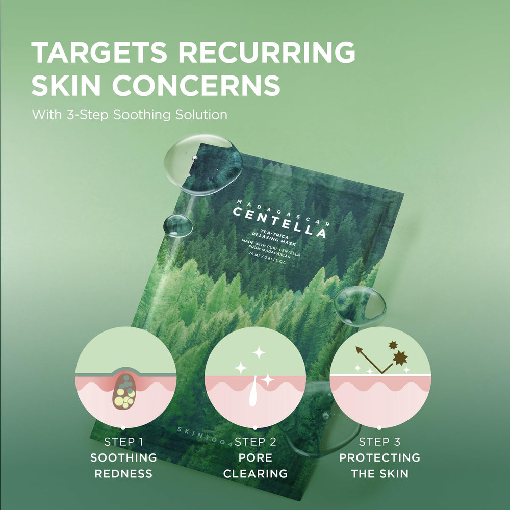 SKIN1004 Tea-Trica Relaxing Mask ingredients-tea-tree highlight clarifying potential for pores
