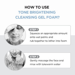 SKIN1004 Tone Glowing Cleansing Gel Foam packaging on box