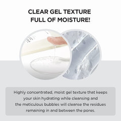 SKIN1004 Tone Glowing cleansing gel texture close-up highlights foaming action